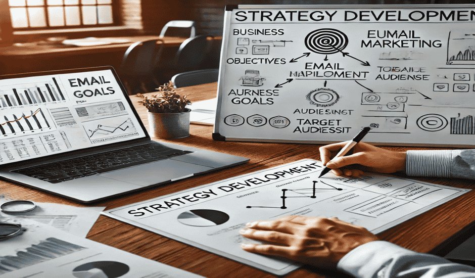 Email marketing strategy development with a focus on business goals and audience alignment for measurable results.